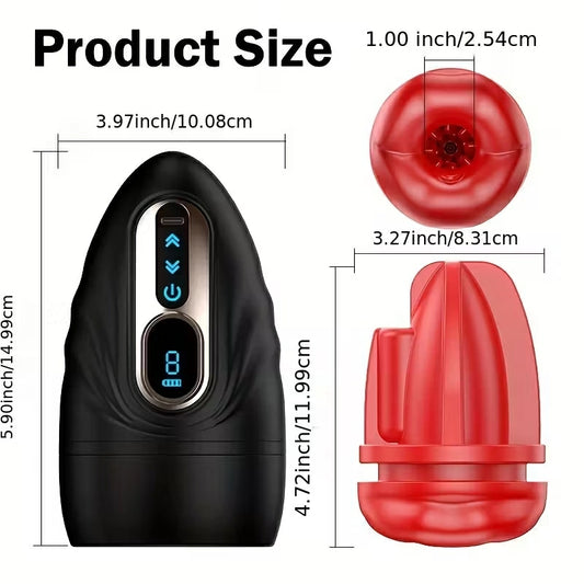 APP Mouth Masturbator With 9 Vibration& Heating