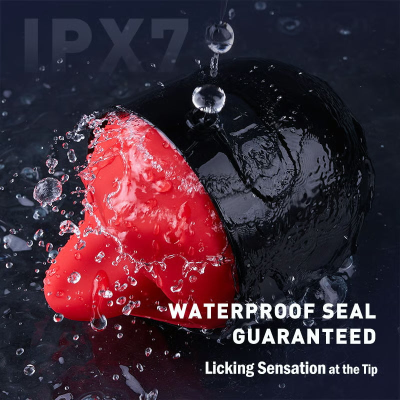 Waterproof Oral Sex Simulator with Licking & Vibration & App