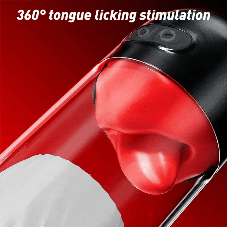 Waterproof Oral Sex Simulator with Licking & Vibration & App