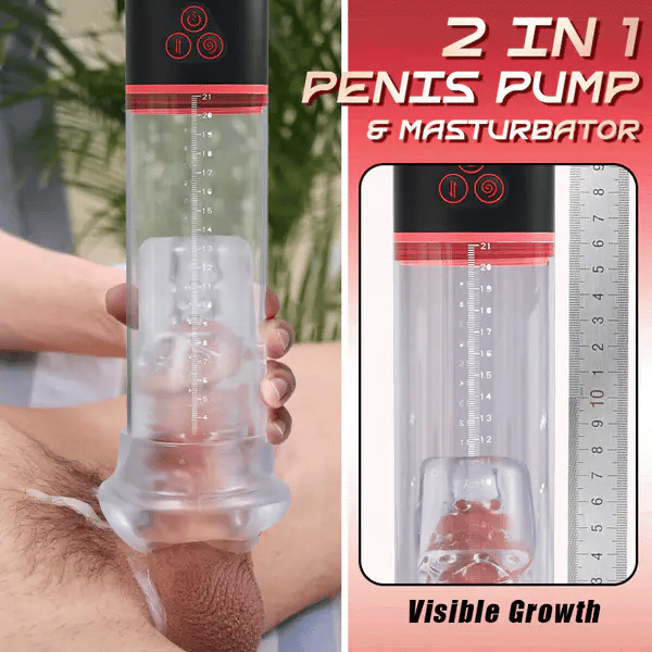 Best Multifunction Vacuum Penis Pump with 3 Suction & 9 Vibration Masturbator
