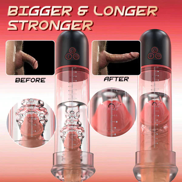 Best Multifunction Vacuum Penis Pump with 3 Suction & 9 Vibration Masturbator
