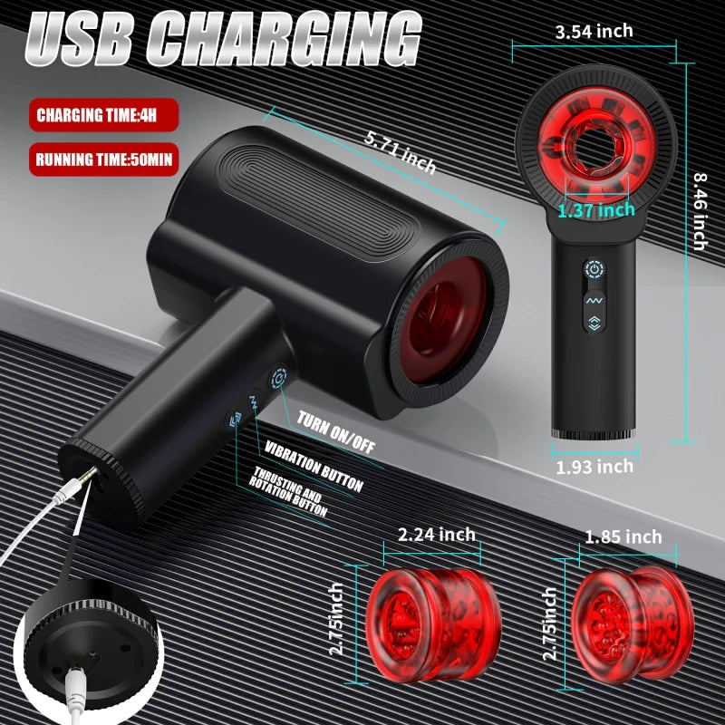 Best Large Penis Male Stroker 5 thrusting & Rotating 7 Vibrating