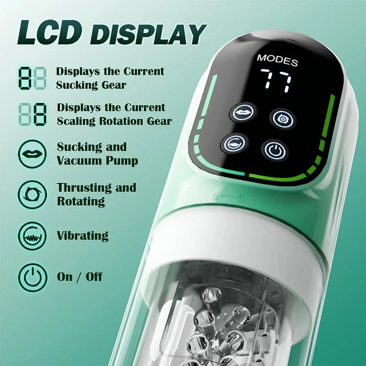 Automatic Tongue Licking & Suction Masturbator – Waterproof Oral Simulator
