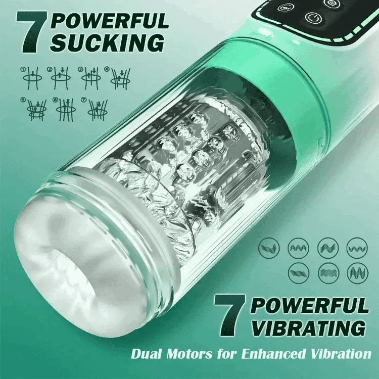 Automatic Tongue Licking & Suction Masturbator – Waterproof Oral Simulator