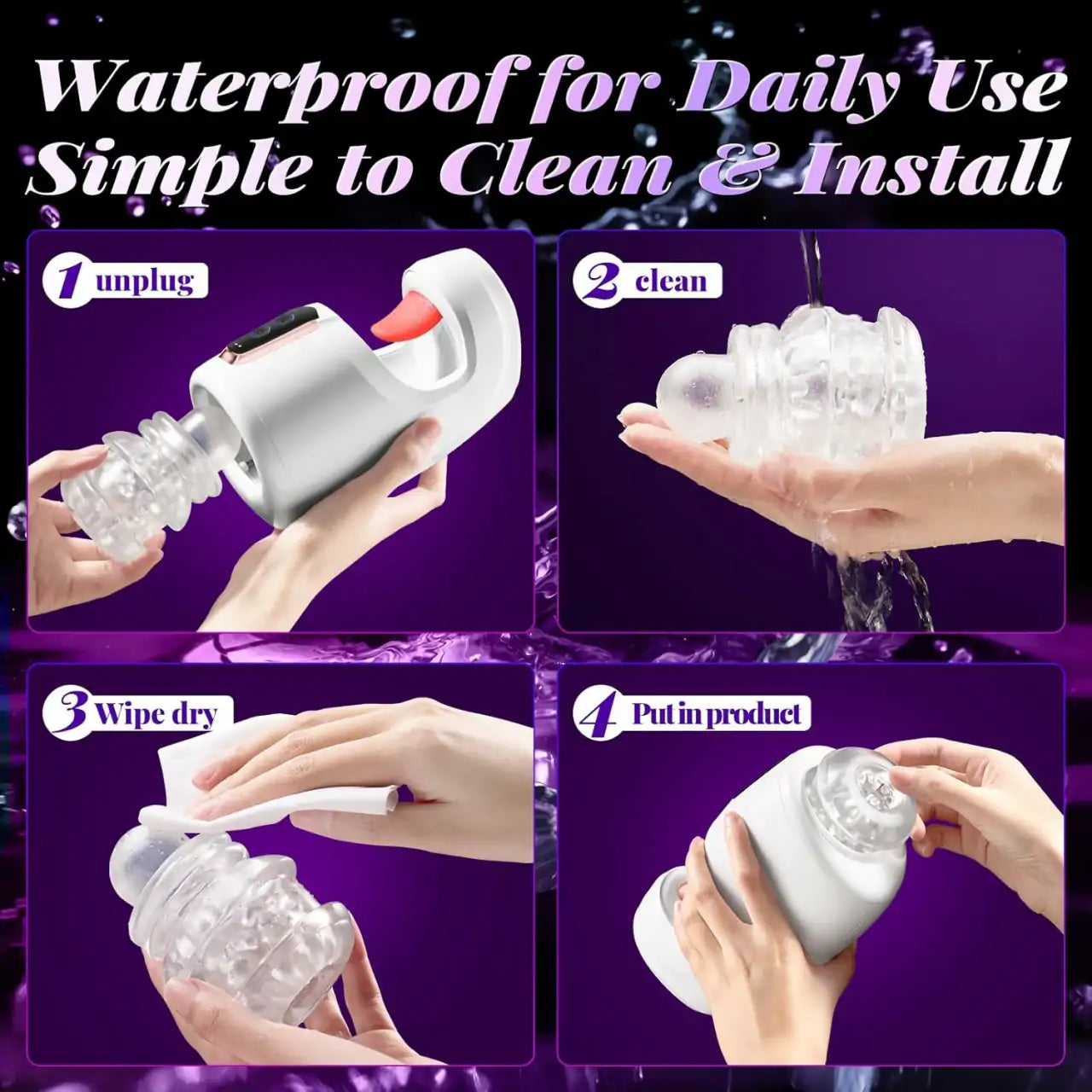 Male Penis Vibrating with 10 Thrusting & 10 Real Tongue Licking