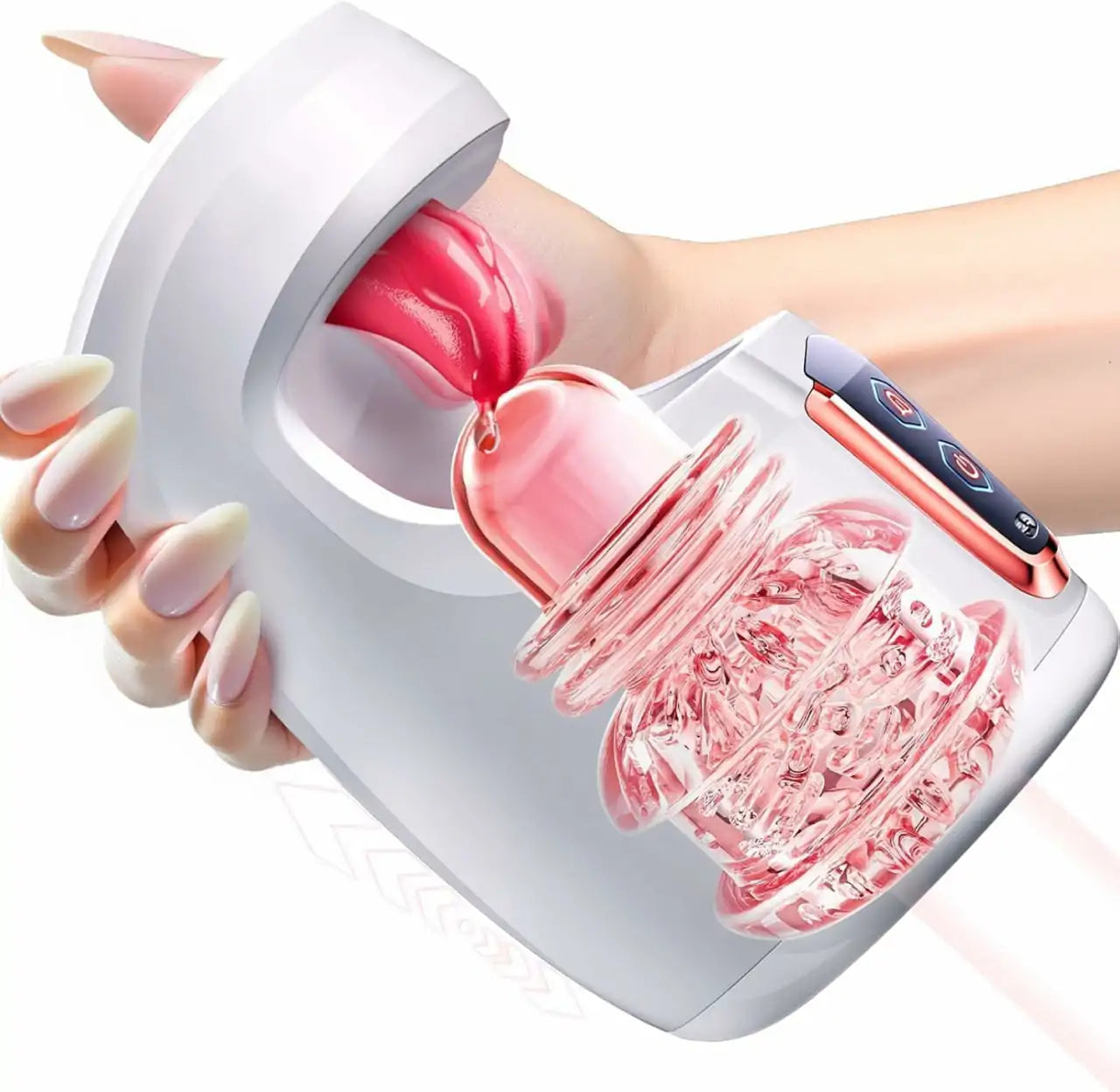 Male Penis Vibrating with 10 Thrusting & 10 Real Tongue Licking