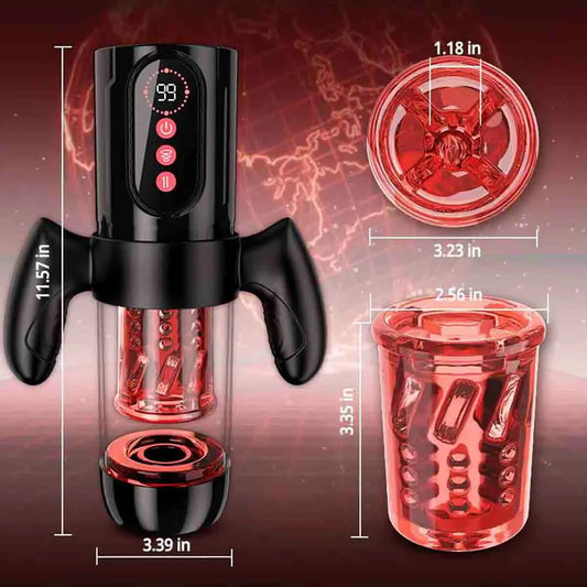 Best Large Penis Thrusting Masturbator with 9 Thrusting Rotating and Suction Modes for Men