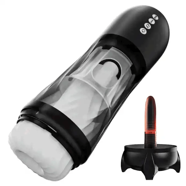 Powerful thrust male masturbator twisting thrusting vibrating