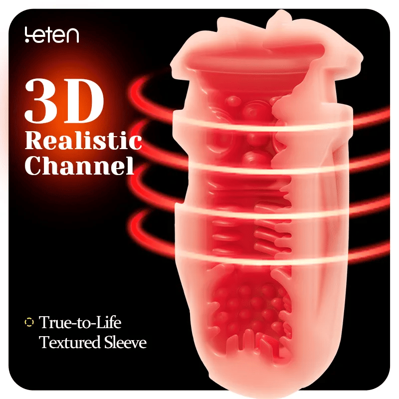 Automatic Thrusting Stroker with Heating Function Realistic Pussy Sleeve