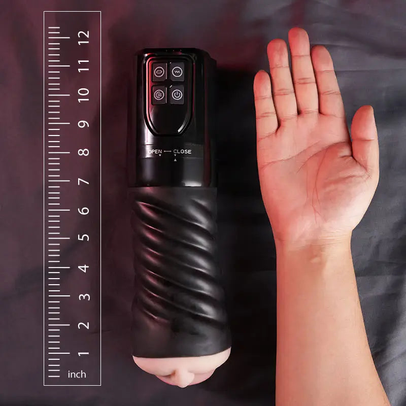 Oral Simulation Vibrating Suction Cup Remote Dual-Layer Male Toy