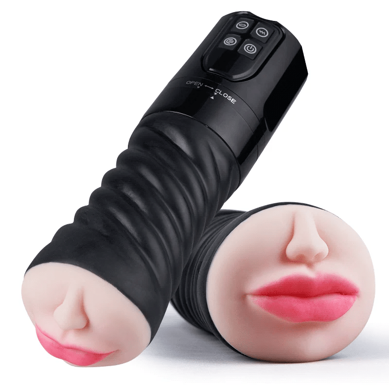 Oral Simulation Vibrating Suction Cup Remote Dual-Layer Male Toy