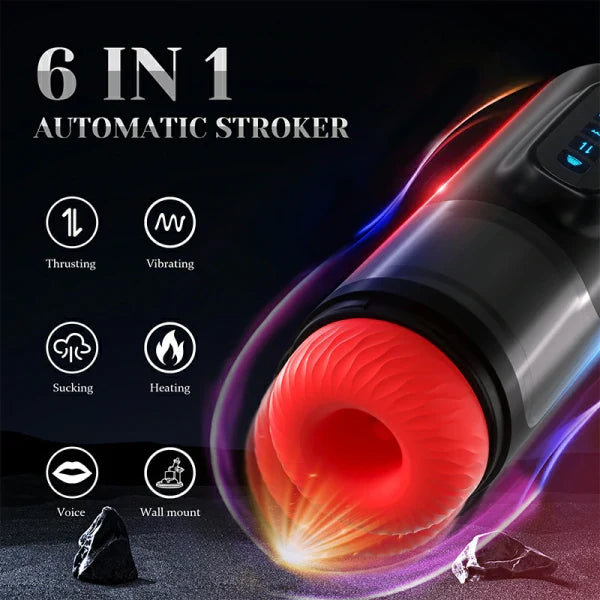 Hands-Free Quiet Male Oral Simulator with 10 Thrusting and 10 Vibration Modes
