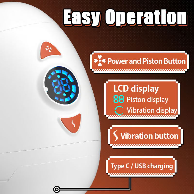 XR3 Egg Masturbator with 10-Speed Rotation and Testicle Massage