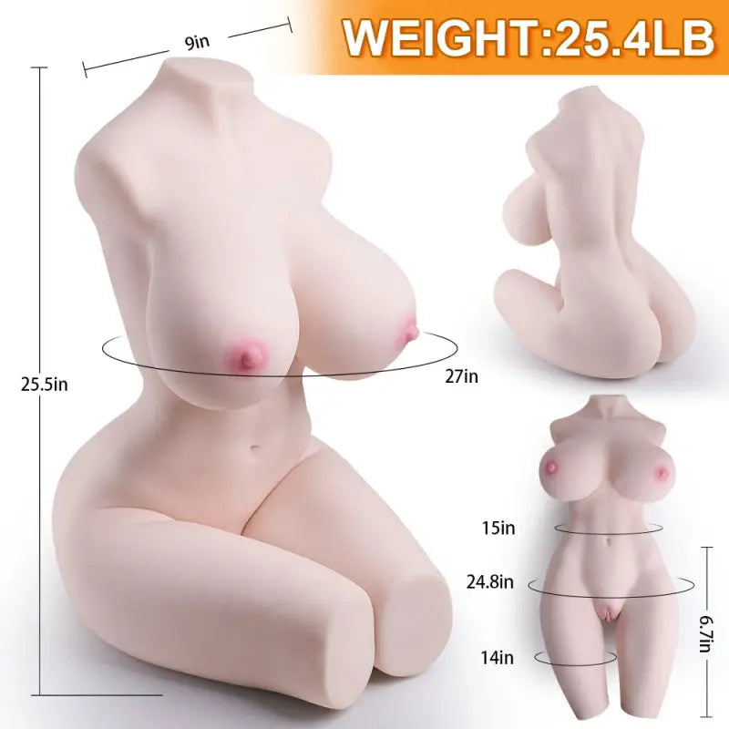 Claire: 25.4lb realistic torso sex doll