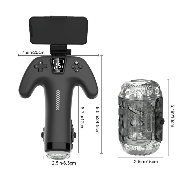 Hands-Free Thrusting Male Masturbator With Phone Mount