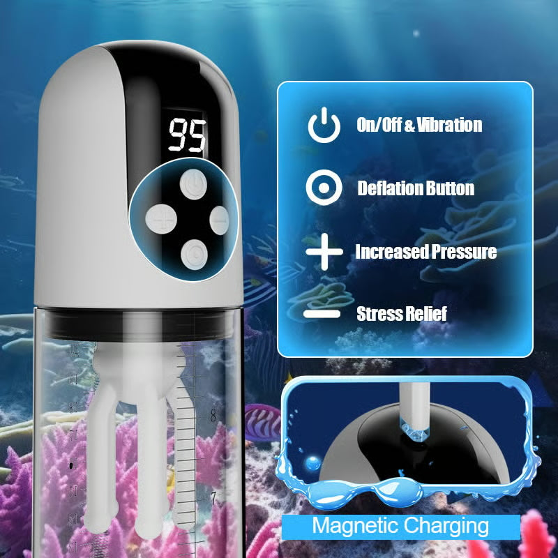 Vacuum Suction Glans Massager Penis Pump with 5 Suction Modes 9 Vibration Modes