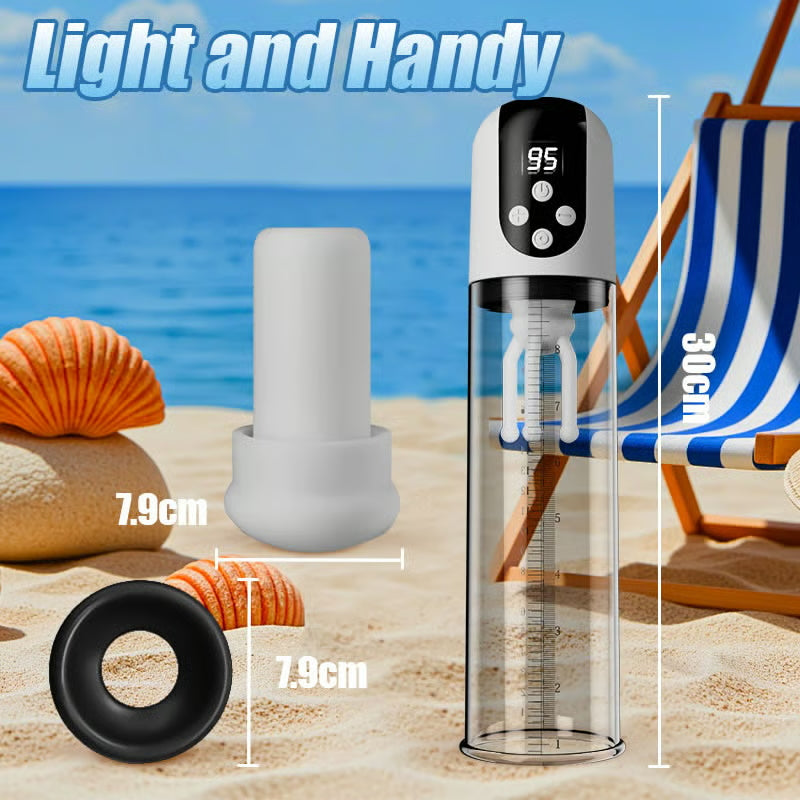 Vacuum Suction Glans Massager Penis Pump with 5 Suction Modes 9 Vibration Modes