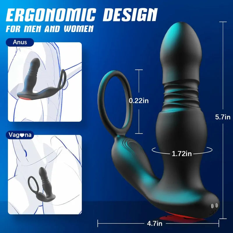 Waterproof Telescopic Prostate Massager for Targeted G-Spot Relief