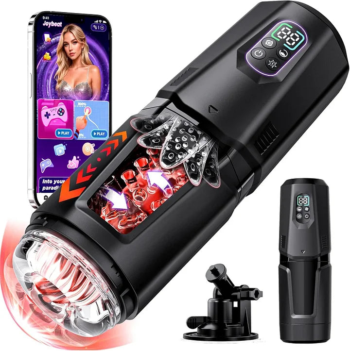 Hands Free Masturbator with 7 Thrusting Rotating Vibrating and App Interaction