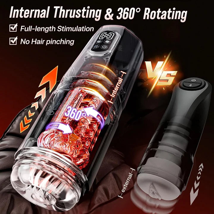 Hands Free Masturbator with 7 Thrusting Rotating Vibrating and App Interaction