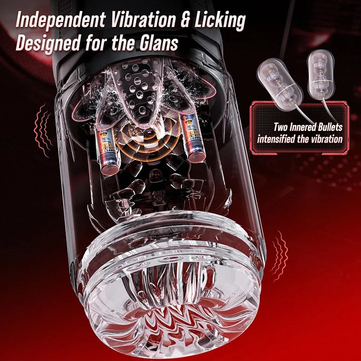 Hands Free Masturbator with 7 Thrusting Rotating Vibrating and App Interaction