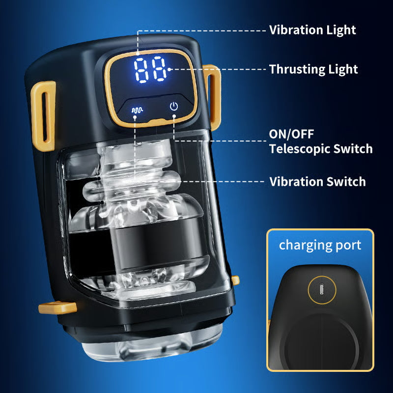 Wearable Hands-Free Stroker with 9 Thrusting & Vibration Modes