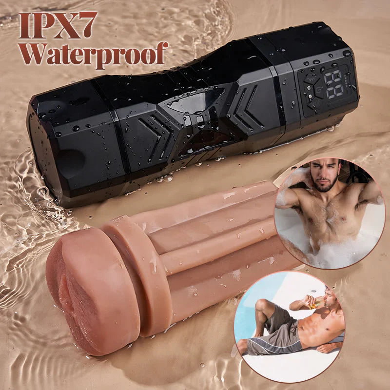 Realistic Pussy Stroker with 5 suction levels and 9 vibration modes IPX7 Waterproof