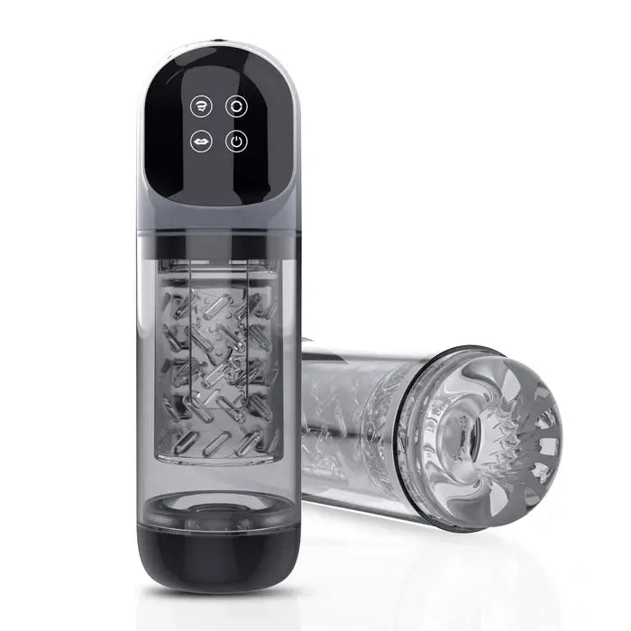 3 In 1 Penis Pump And Pleasure Stroker Suction Rotation And Licking Tongue Tease