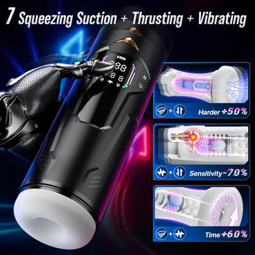 Hands Free Oral Masturbator Squeeze Sucking Thrusting Vibrating App Interaction
