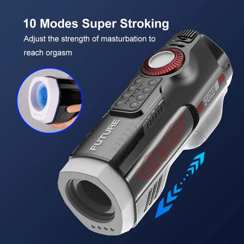 Leten Future Pro Totem Version: Luxury Heated Stroker with 10 Thrusting Modes & Airbag Grip