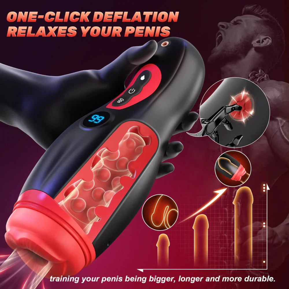 4-in-1 Male Suction Masturbator – 9 Intense Vibration Modes
