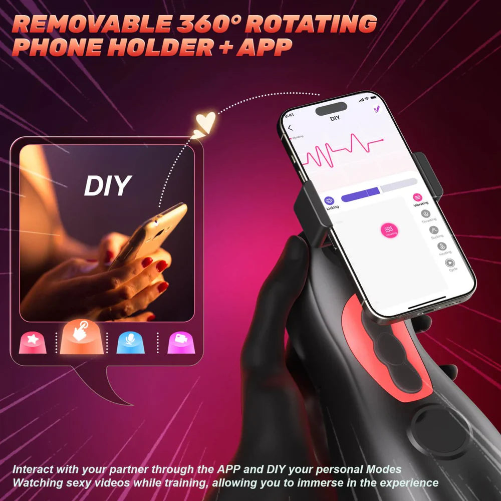 4-in-1 Male Suction Masturbator – 9 Intense Vibration Modes