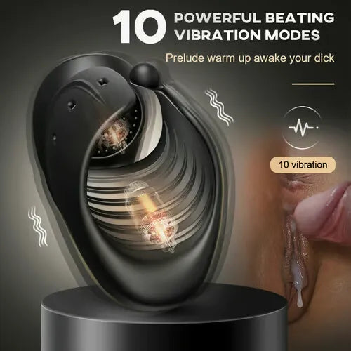 Adjustable Male Vibrator with Wave Texture