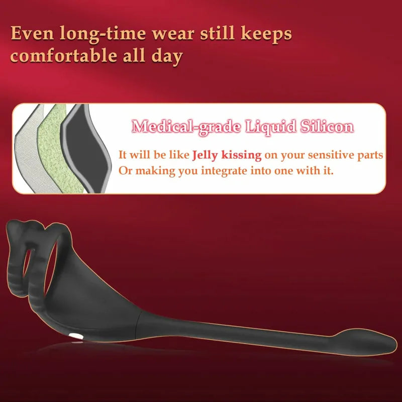 2-in-1 Silicone Vibrating Ring & Remote Control Prostate Milker