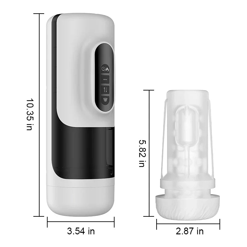 Quiet Male Oral Simulator with Thrusting Vibration Modes Hands-Free