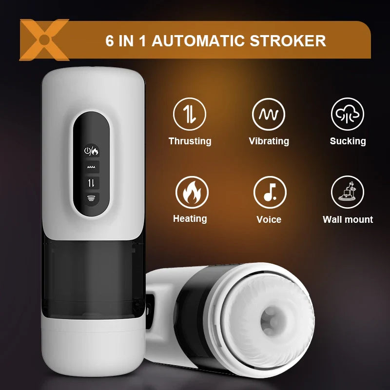 Quiet Male Oral Simulator with Thrusting Vibration Modes Hands-Free