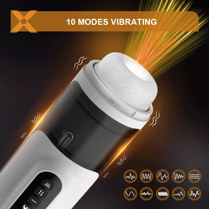 Quiet Male Oral Simulator with Thrusting Vibration Modes Hands-Free