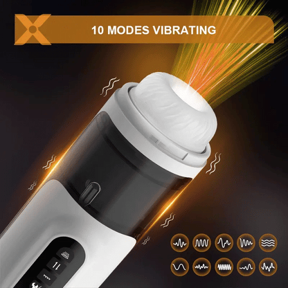 Quiet Male Oral Simulator with Thrusting Vibration Modes Hands-Free