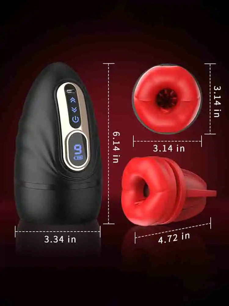 APP Control Heated Vibrating Masturbator 9 Modes