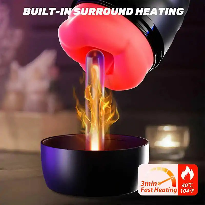 APP Control Heated Vibrating Masturbator 9 Modes