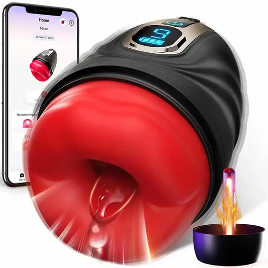 APP Control Heated Vibrating Masturbator 9 Modes