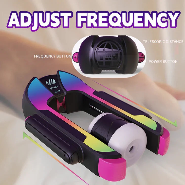 APP Automatic Thrusting Male Masturbator with LED Colorful Lights