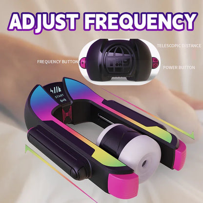 APP Automatic Thrusting Male Masturbator with LED Colorful Lights
