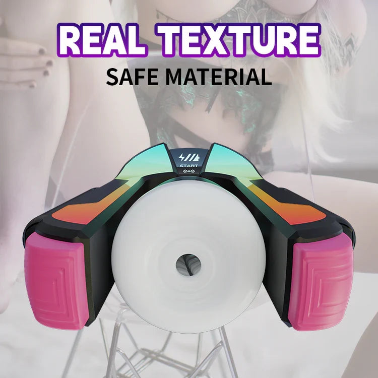 APP Automatic Thrusting Male Masturbator with LED Colorful Lights