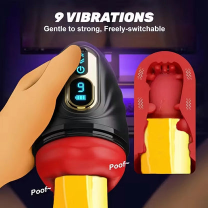 APP Mouth Masturbator With 9 Vibration& Heating