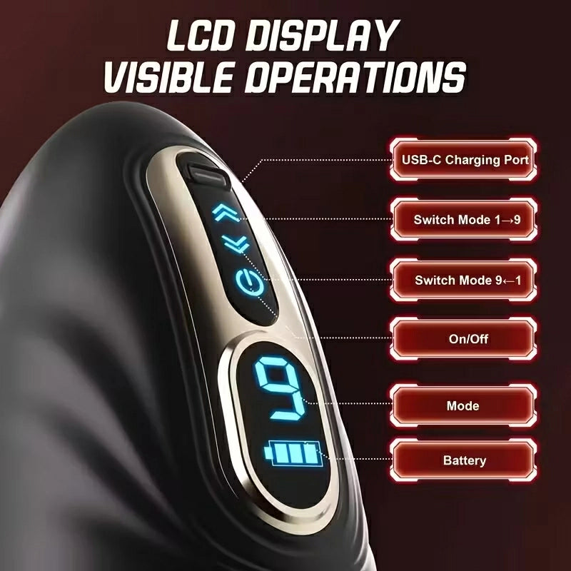 APP Mouth Masturbator With 9 Vibration& Heating