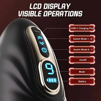 APP Mouth Masturbator With 9 Vibration& Heating