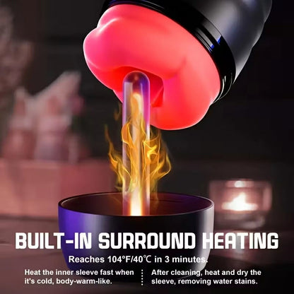 APP Mouth Masturbator With 9 Vibration& Heating