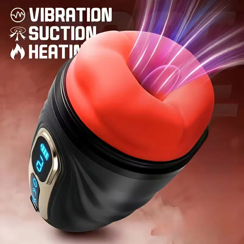 APP Mouth Masturbator With 9 Vibration& Heating