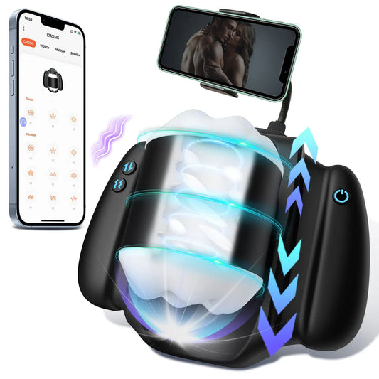 APP Thrusting Male Masturbation 10 Vibration & 3 Thrusting Modes